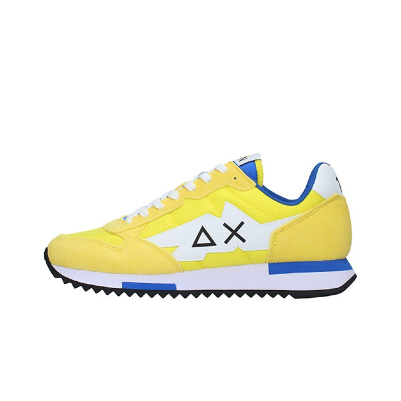 SNeaker Uomo in tessuto e pelle scamosciata