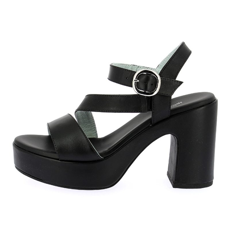 Sandalo Donna NERO GIARDINI in pelle - E410400D100 NERO