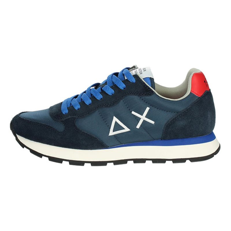 Sneaker Uomo SUN68 in tessuto e camoscio - TOM SOLID Z34101 NAVY BLUE