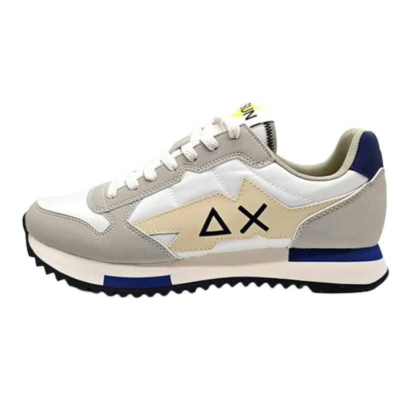 Sneaker Uomo SUN68 in tessuto e pelle - NIKI SOLID Z34120 BIANCO