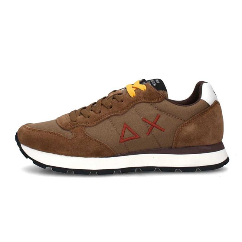 Sneaker Uomo SUN68 in tessuto e camoscio - TOM SOLID Z44101 VOLPE