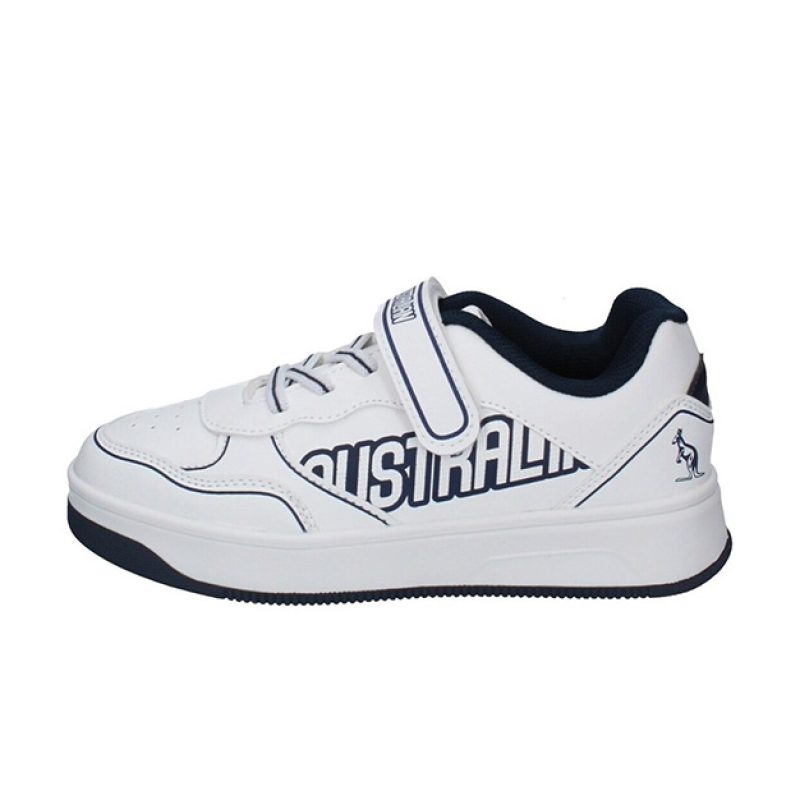 Sneaker Bimbo AUSTRALIAN in ecopelle - AU32P203WHITE-NAVY SUPREME LOW