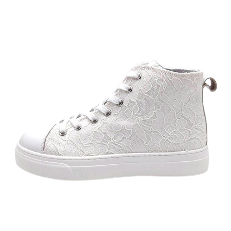 Sneaker Bambina NERO GIARDINI TEENS in tela - E332624F/707 BIANCO