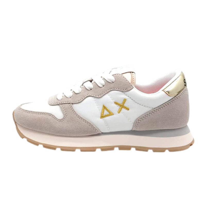 Sneaker Donna SUN68 in tessuto e camoscio - ALLY GLITTER TEXTILE Z33203 BIANCO