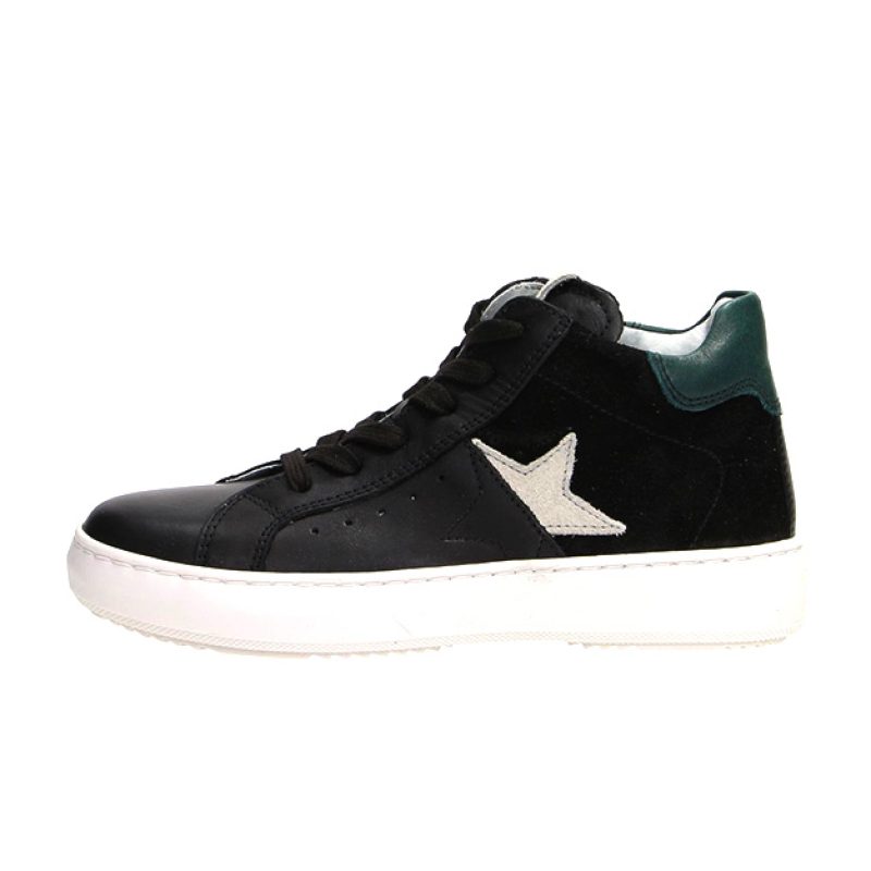 Sneaker Bambino NERO GIARDINI TEENS in pelle e camoscio - I234321M/100 NERO