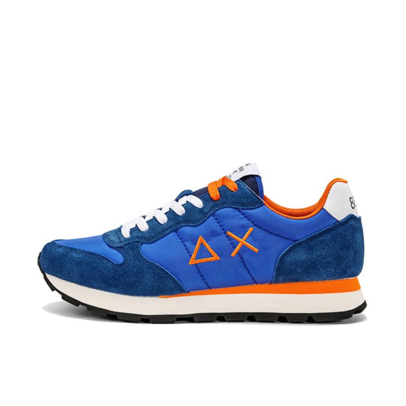 Sneaker Uomo SUN68 in tessuto e pelle scamosciata - TOM SOLID NYLON Z32101 ROYAL