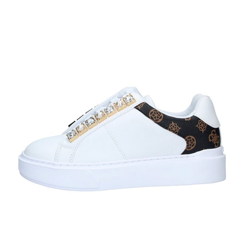 Sneaker Donna GUESS in pelle ed ecopelle - FL8HAYELE12 WHITE