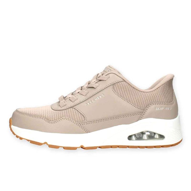 Sneaker Uomo SKECHERS in maglia ingegnerizzata e pelle - 183022TPE TAUPE