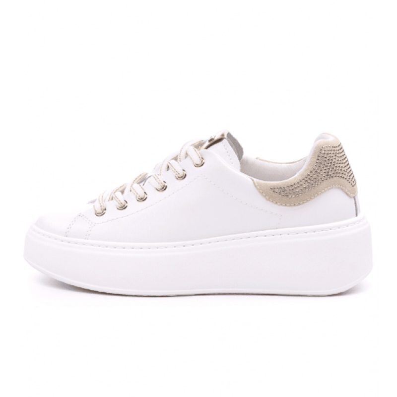 Sneaker Donna NERO GIARDINI in pelle - E306543D/707 BIANCO