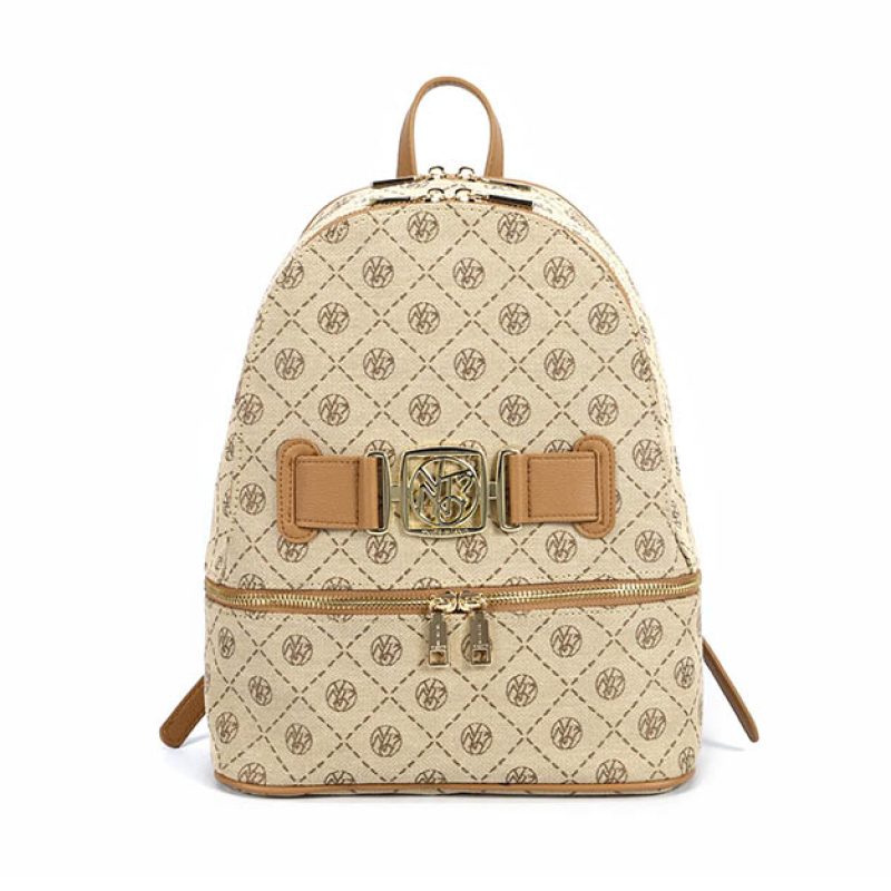 Zaino Donna YNOT? in tessuto ed inserti in pelle - ROM-007S3 NUT