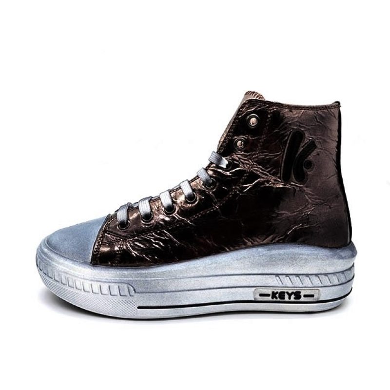 Sneaker Donna KEYS in pelle ed ecopelle - K-5681 TAUPE