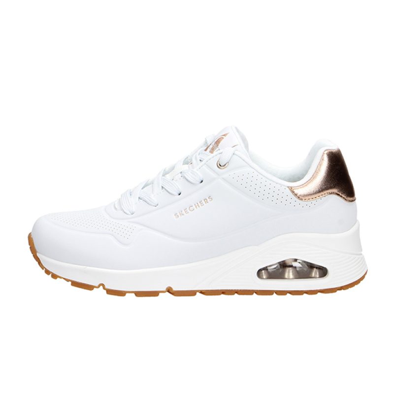 Sneaker Donna SKECHERS UNO in pelle - 177094/WHT WHITE
