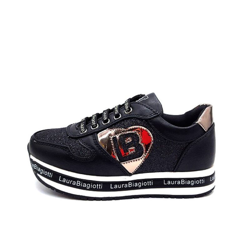 Sneaker Bimba Laura Biagiotti in ecopelle - 6644 BLACK