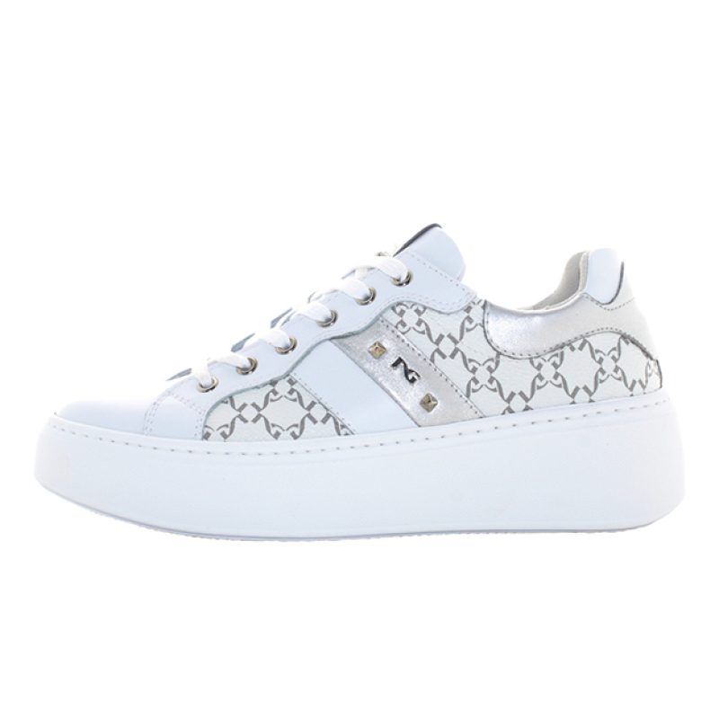 Sneaker Donna NERO GIARDINI in pelle - E513080D707 BIANCO