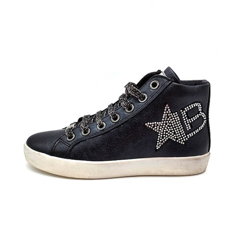 Sneaker alta Bimba Laura Biagiotti in ecopelle - 5720 BLACK