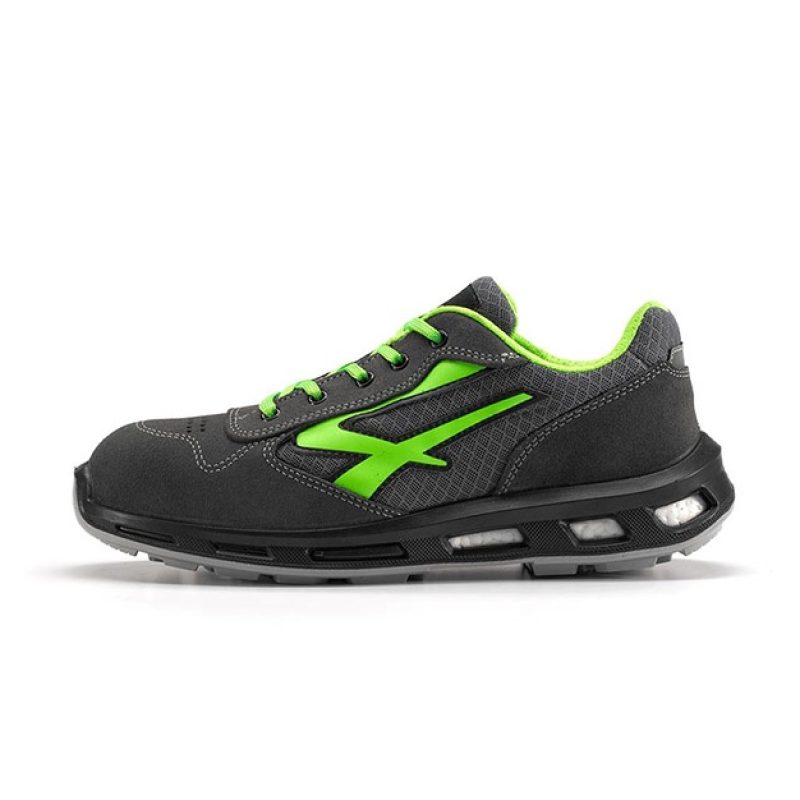 Scarpa da lavoro U-POWER RED LION POINT ESD S1P SRC - POINT RL20036 GRIGIO SCURO/VERDE