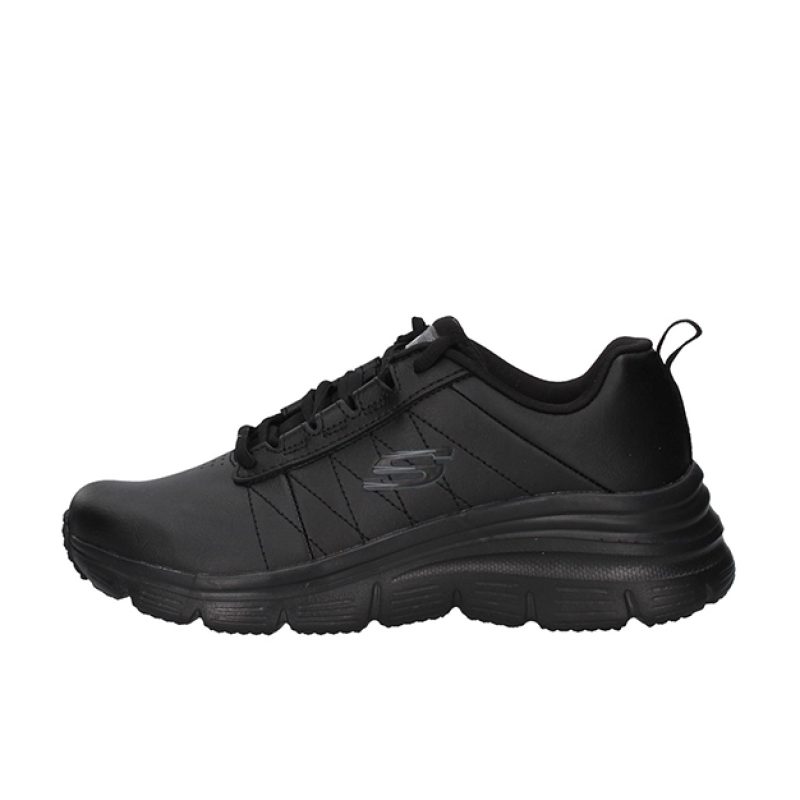 Sneaker Donna SKECHERS in pelle - 149473/BBK BLACK
