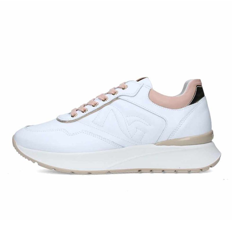 Sneaker Donna NERO GIARDINI in pelle - E512884D707 BIANCO