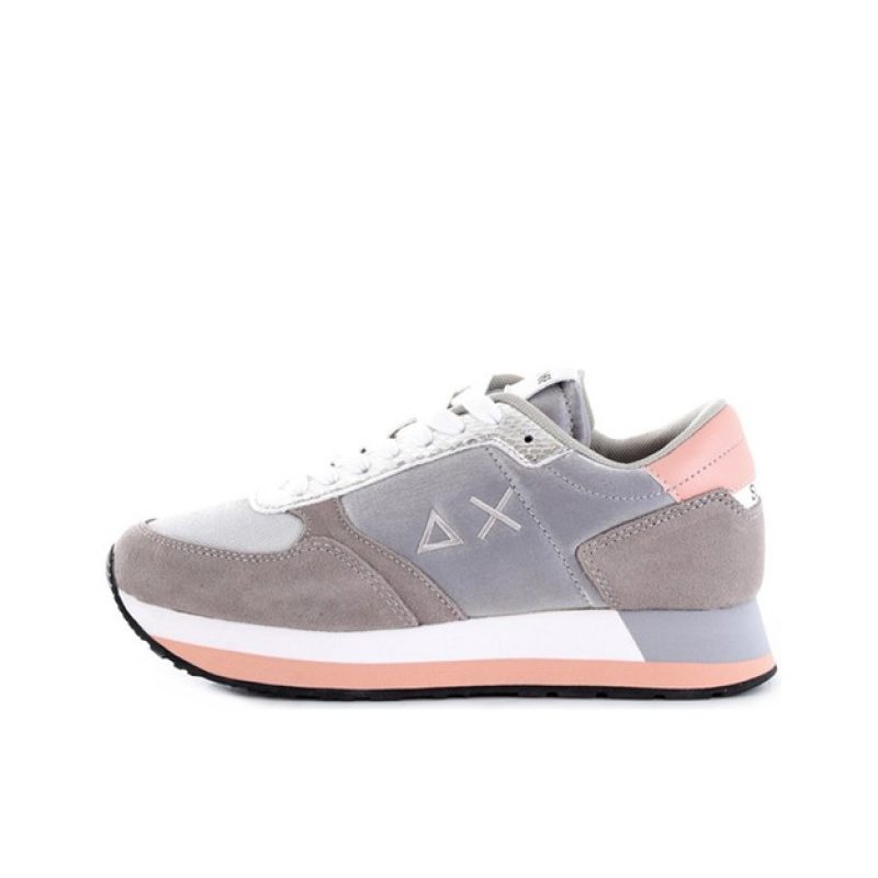 Sneaker Donna in tessuto e pelle scamosciata