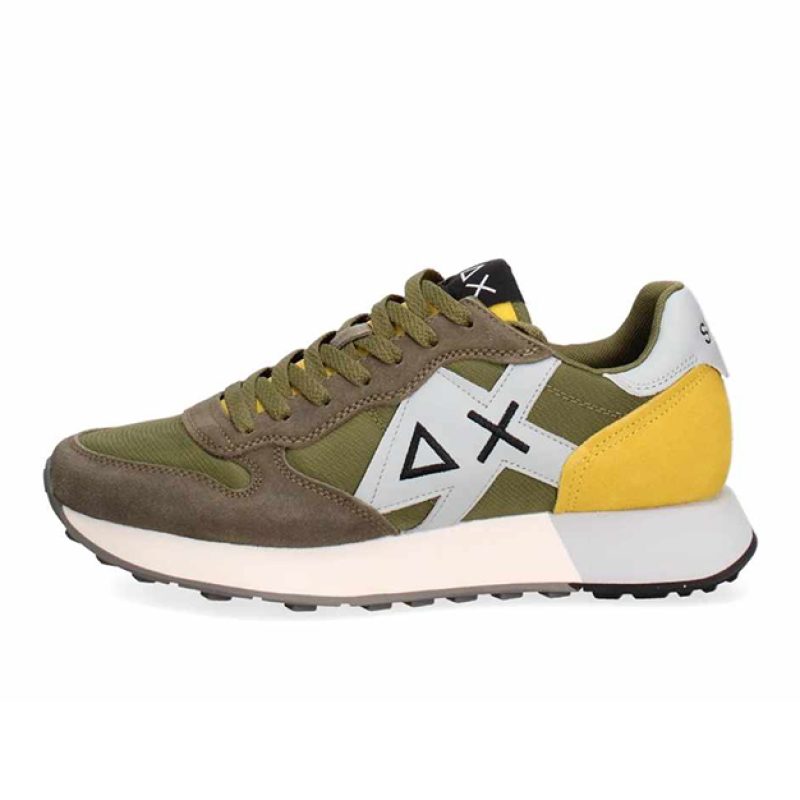 Sneaker Uomo SUN68 in tessuto e camoscio - JAKI 2.0 SOLID Z35111 MILITARE