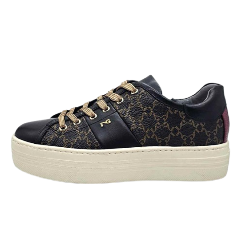Sneaker Donna NERO GIARDINI in pelle - I411614D/100 NERO