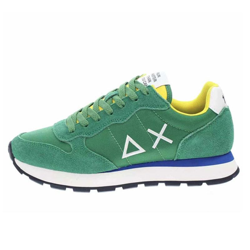 Sneaker Uomo SUN68 in tessuto e camoscio - TOM SOLID Z34101 VERDE PRATO