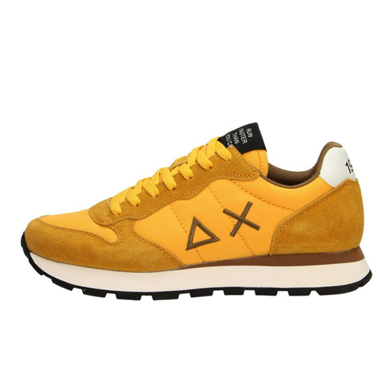 Sneaker Uomo SUN68 in tessuto e camoscio - TOM SOLID Z44101 GIALLO