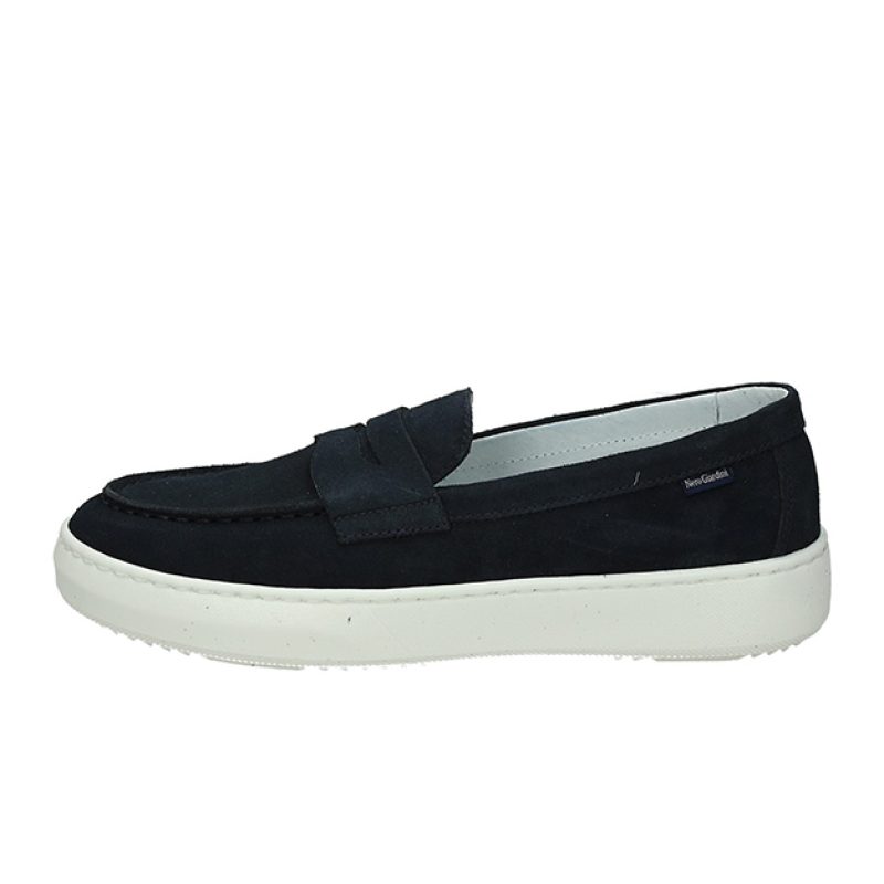 Mocassino Bambino NERO GIARDINI TEENS in camoscio - E334450M/207 BLU