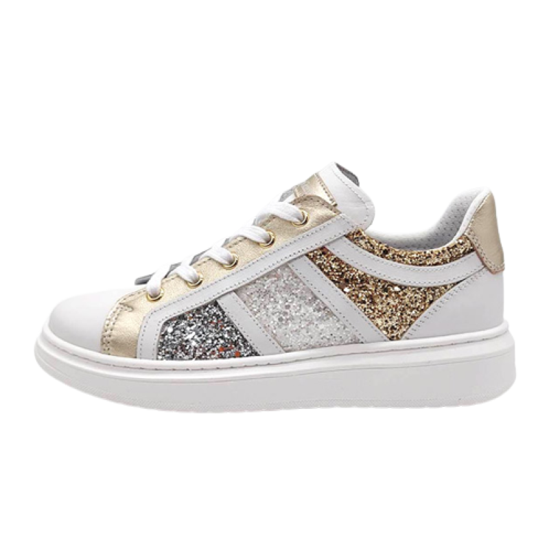 Sneaker Bambina NERO GIARDINI TEENS in pelle - E332552F/707 BIANCO