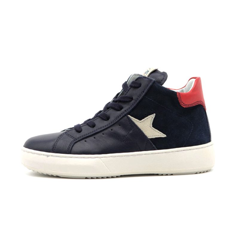 Sneaker Bambino NERO GIARDINI TEENS in pelle e camoscio - I234321M/200 BLU