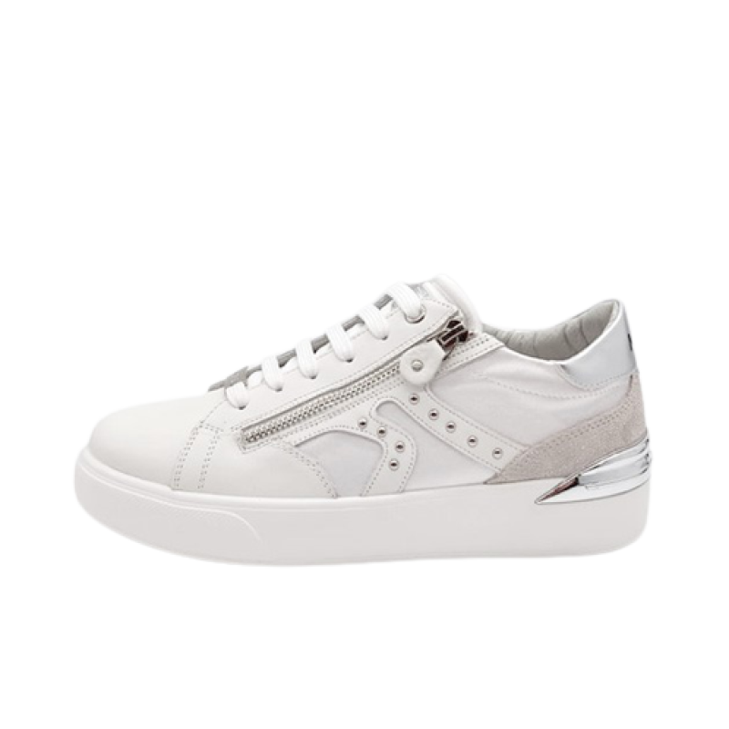 Sneaker Donna KEYS in pelle - K-6161 WHITE