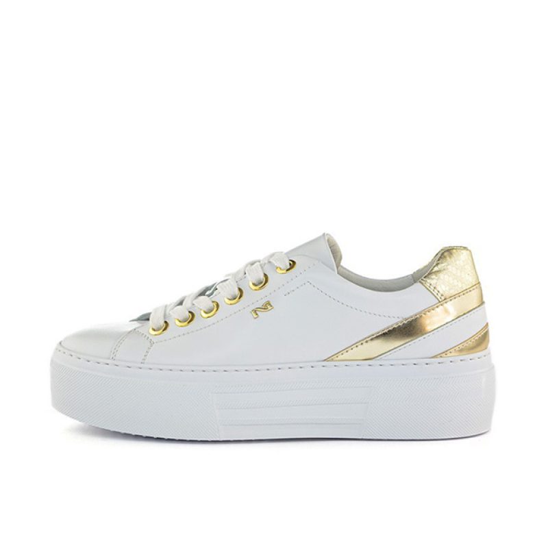 Sneaker Donna NERO GIARDINI in pelle - E115303D/707 BIANCO