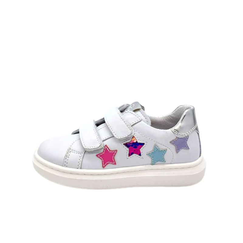 Sneaker Bambina NERO GIARDINI TEENS in pelle - E227149F/707 BIANCO