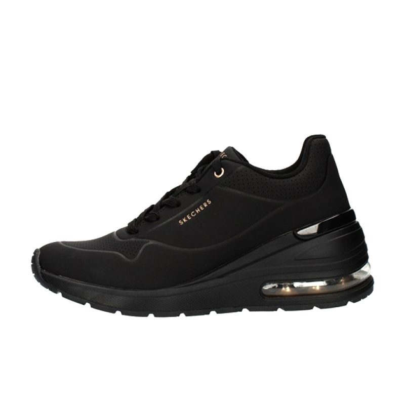 Sneaker Donna SKECHERS in pelle - 155401/BBK BLACK