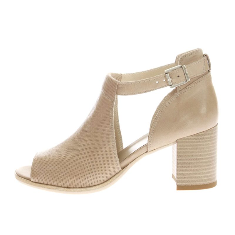 Tronchetto Donna open-toe NERO GIARDINI in pelle - E306290D/439 CHAMPAGNE