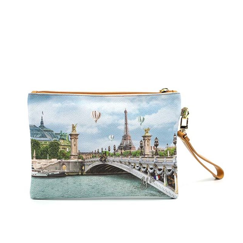 Pochette Donna YNOT? in goffrato - YES-343S2 PARIS BRIDGE