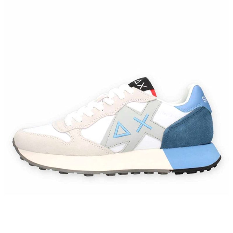 Sneaker Uomo SUN68 in tessuto e camoscio - JAKI 2.0 SOLID Z35111 BIANCO