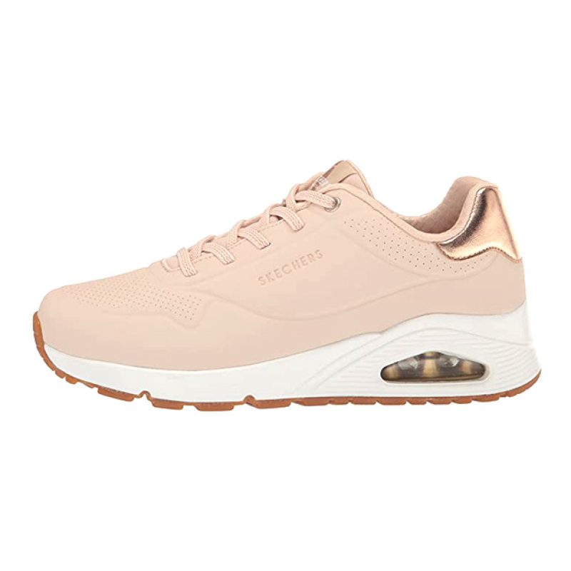Sneaker Donna SKECHERS in pelle - 155196/NAT NATURAL