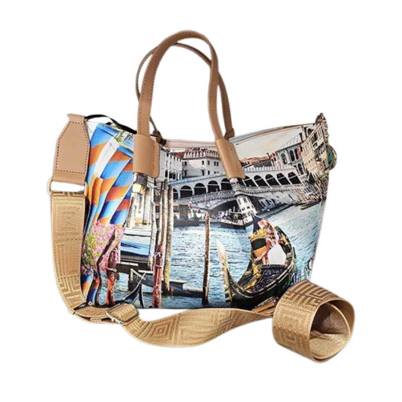 Shopping a mano/spalla Donna YNOT? in goffrato - YES-708S5 DREAM IN VENICE