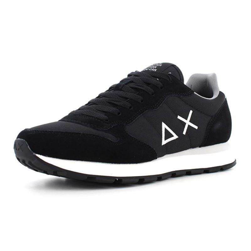 Sneaker Uomo SUN68 in tessuto e camoscio - TOM SOLID Z44101 NERO