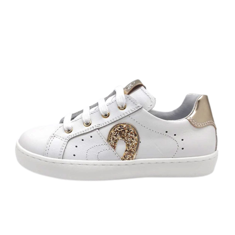 Sneaker Bambina NERO GIARDINI TEENS in pelle - E332530F/707 BIANCO