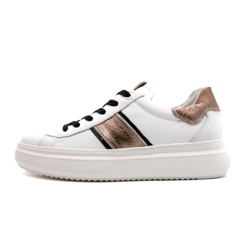 Sneaker Donna NERO GIARDINI in pelle - I308430D/707 BIANCO