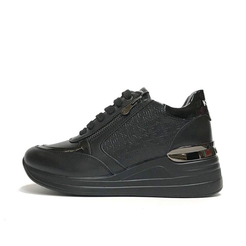 Sneaker Donna KEYS in pelle - K-6827 BLACK