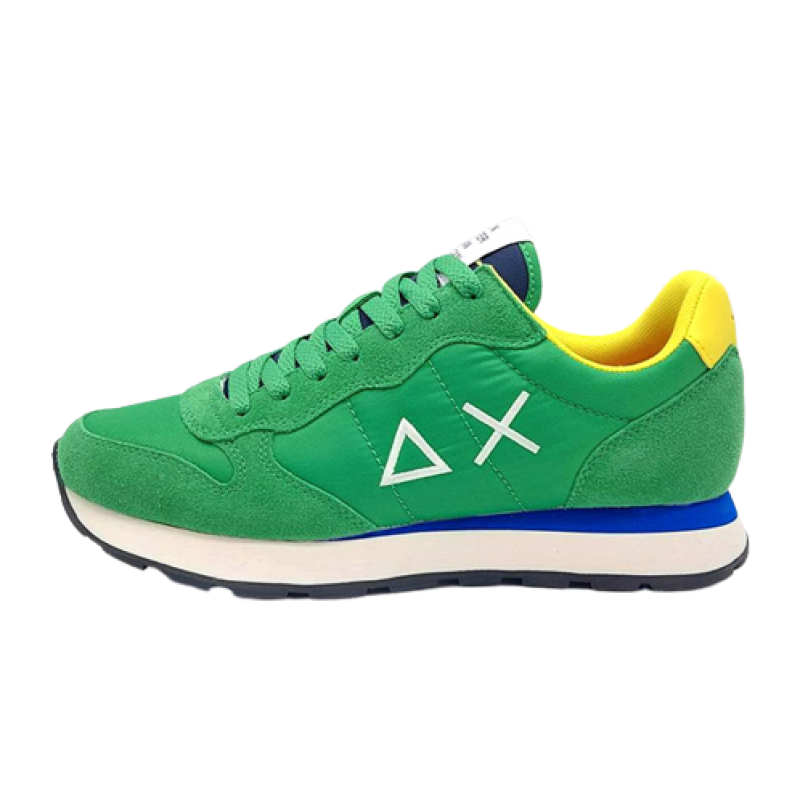 Sneaker Uomo SUN68 in tessuto e camoscio - TOM SOLID NYLON Z33101 VERDE PRATO
