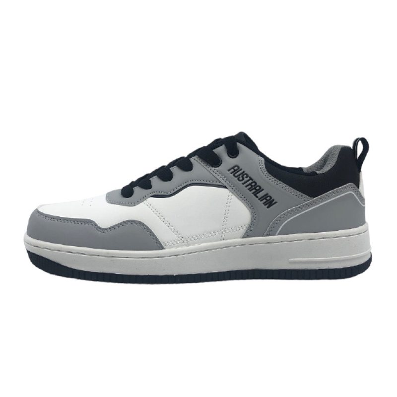 Sneaker Uomo AUSTRALIAN in ecopelle - AU23M200-ACB1 WHITE GREY BLACK POWER