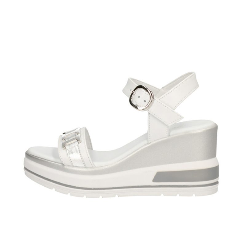Sandalo Donna NERO GIARDINI in pelle - E218733D/707 BIANCO