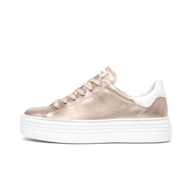 Sneaker Donna NERO GIARDINI in pelle - E218135D/671 ROSA ANTICO