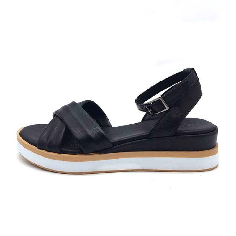 Sandalo Donna KEYS in pelle - K-7921 NERO