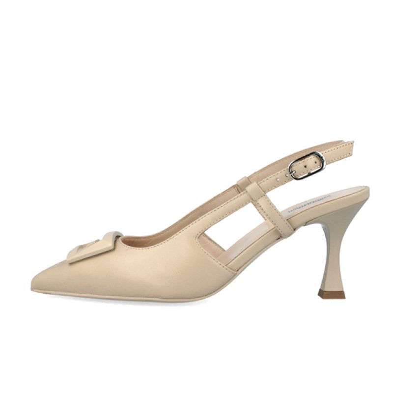 Décolleté Donna slingback NERO GIARDINI in pelle - E307080DE/453 LINO