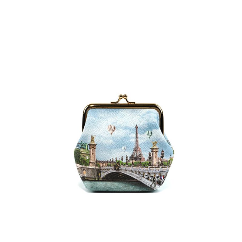 Portamonete Donna YNOT? in goffrato - YES-586S2 PARIS BRIDGE